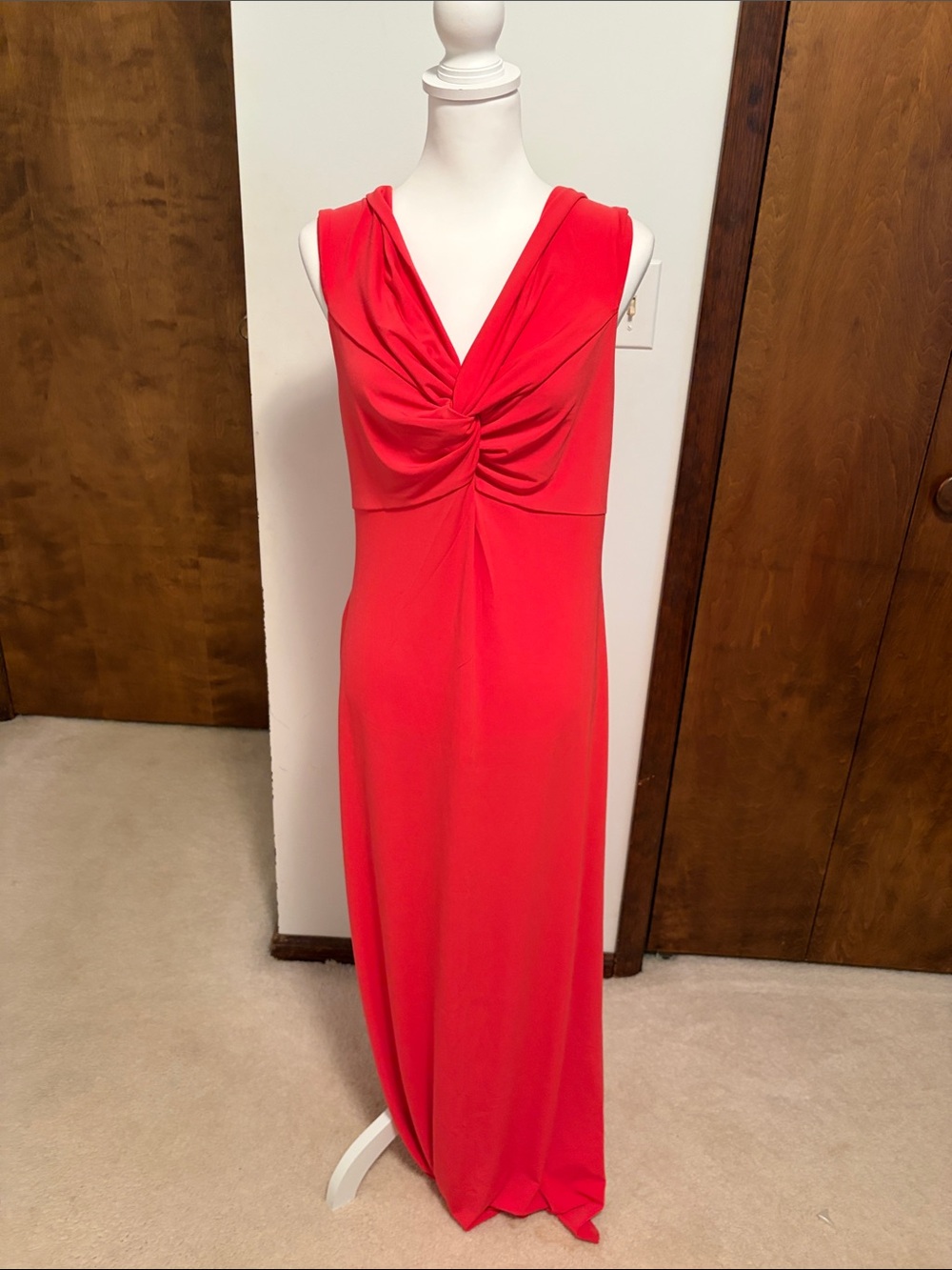Old Navy Red Knot-Front Sleeveless Maxi Dress